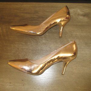 INC International Concepts gold patent heels